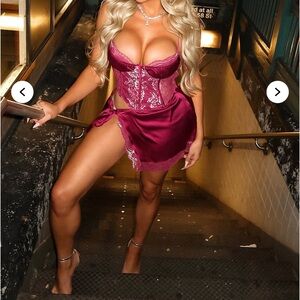 NWT Lace Corset Mini Dress